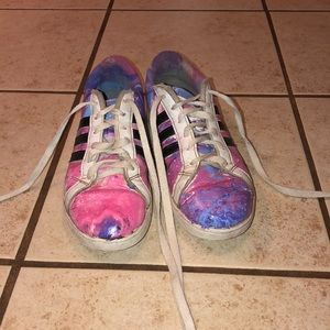 Hydro dipped Adidas stripes shoes